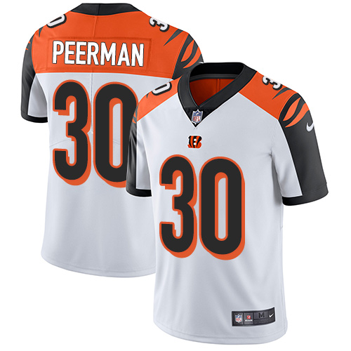 Nike Bengals #30 Cedric Peerman White Men's Stitched NFL Vapor Untouchable Limited Jersey - Click Image to Close